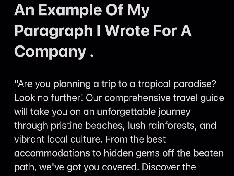 Cover image for Freelance Writer 