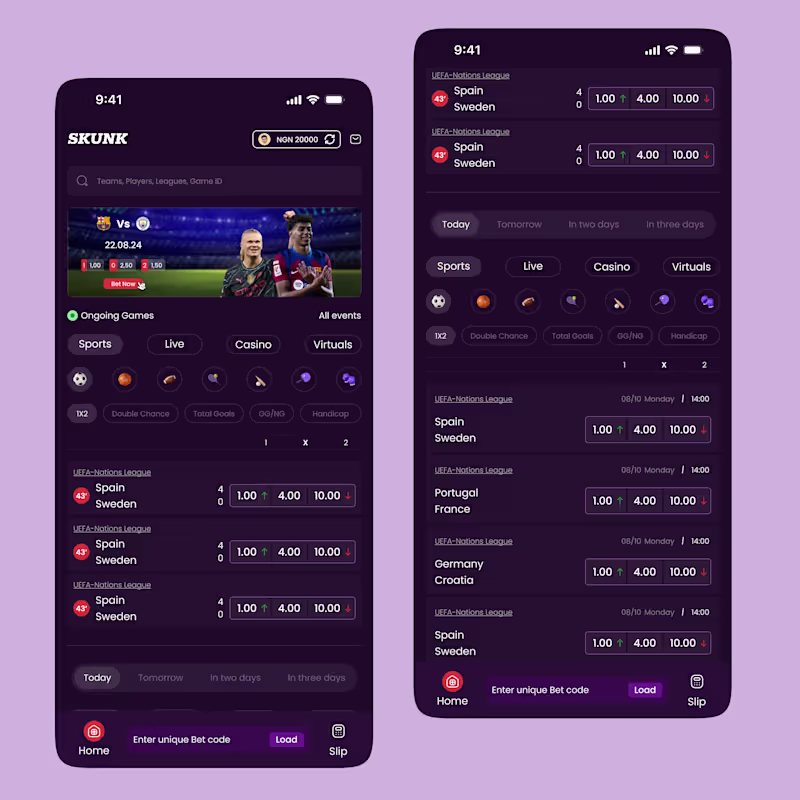 Cover image for Sports App Design Played around with Jitter