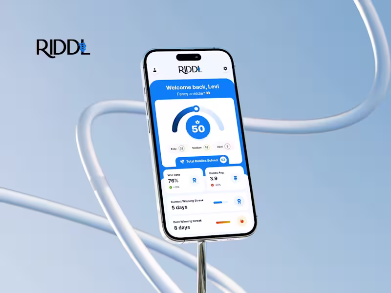 Cover image for RIDDL • App Concept 