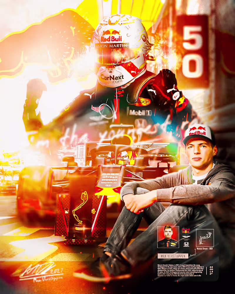Cover image for MAX VERSTAPPEN 2021/ FLYER / ESTUDO MANIPULAÇÃO