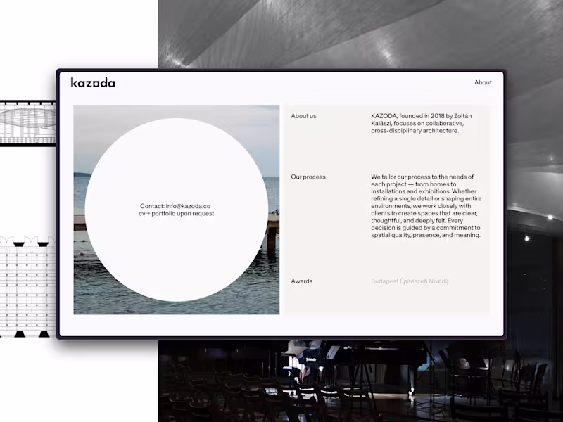 Cover image for Kazoda - Architecture site in Framer