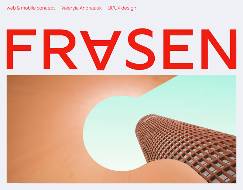 Cover image for Frasen | Web&Mobile design concept