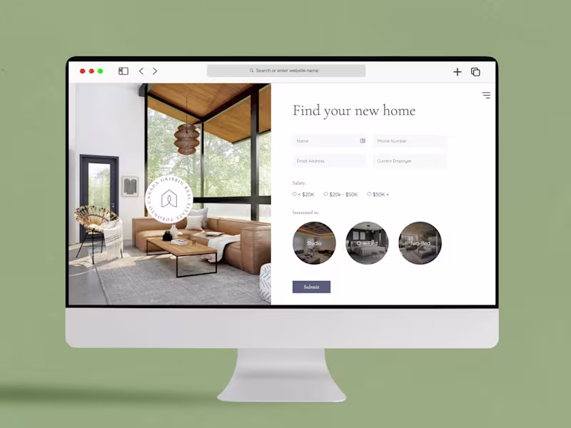 Cover image for Gribbin Real Estate Sign Up Form