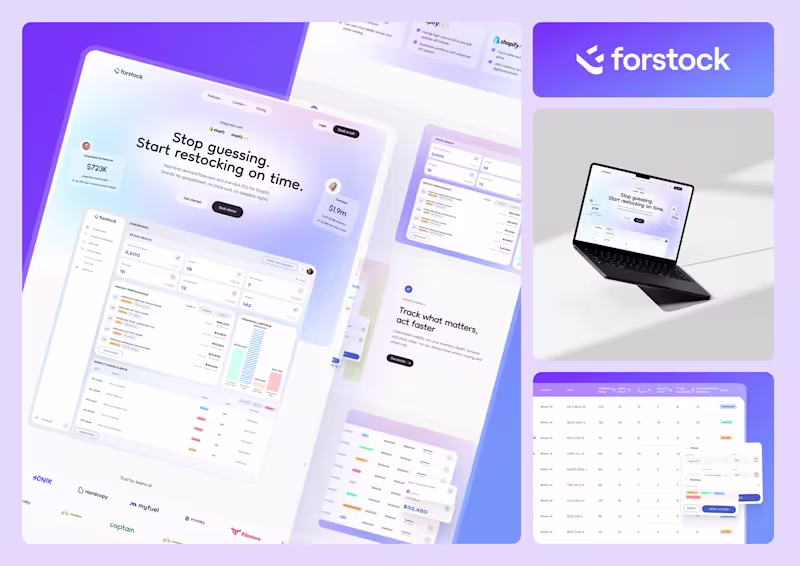 Cover image for Forstock -- SaaS Website for a Shopify Inventory Platform