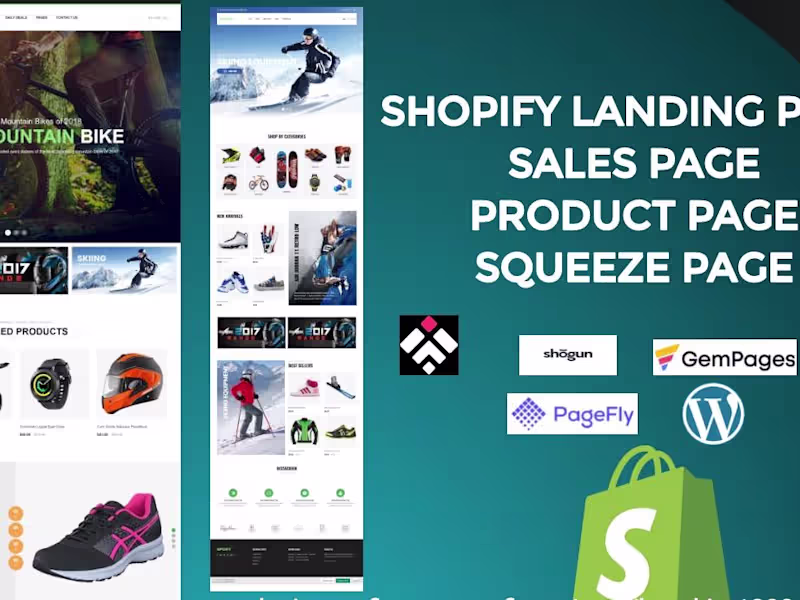 Cover image for I will design/redesign shopify landing page