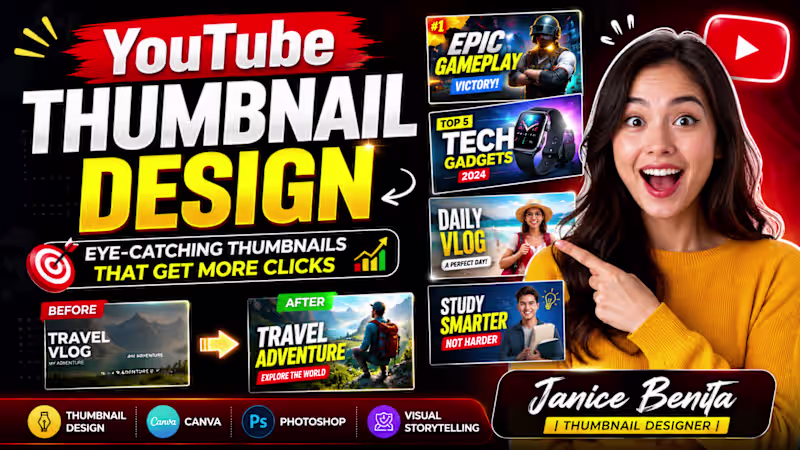 Cover image for Custom YouTube Thumbnail Creation