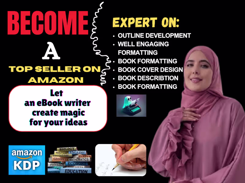 Cover image for I will be your eBook ghostwriter, blog writer, book publishing