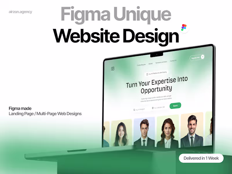 Cover image for Figma Website Design | Creative UI/UX for Landing Pages