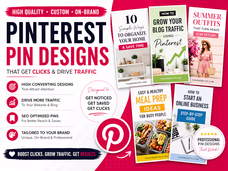 Cover image for Pinterest Pin Design for More Clicks & Website Traffic