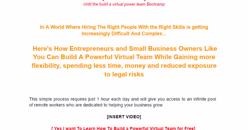 Cover image for Build a Virtual Dream Team in 5 Days (Without Wasting Money)