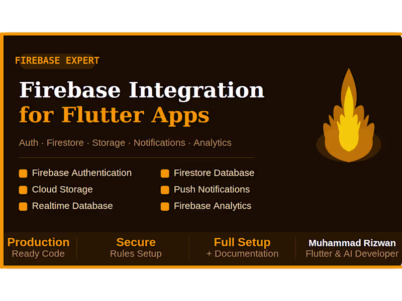 Cover image for Firebase Integration for Flutter Apps