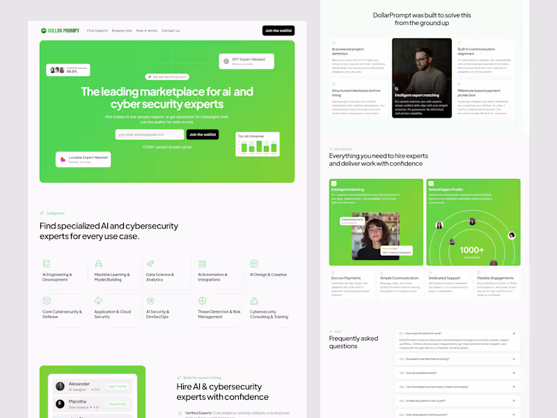 Cover image for Website UX/UI Design  for Dollar Prompt