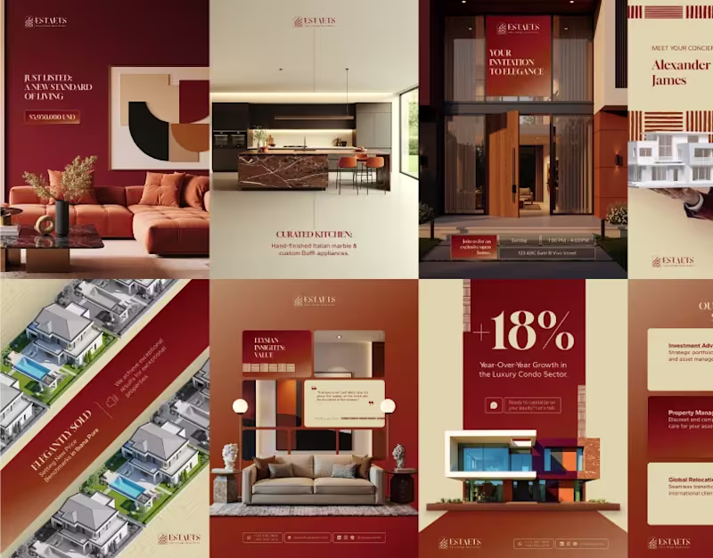 Cover image for Luxury Real Estate Social Media Kit Canva & Figma