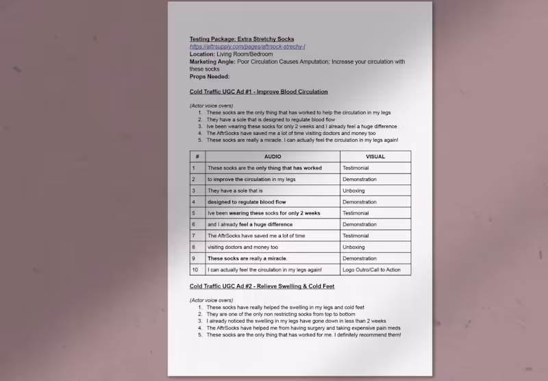 Cover image for Direct Response UGC Ad Scripts