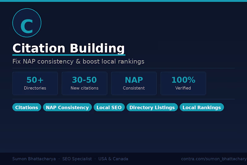 Cover image for Local Citation Building & Cleanup - Fix NAP Consistency & Boost 