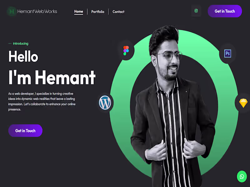 Cover image for Personal Portfolio Website - www.hemantwebworks.com