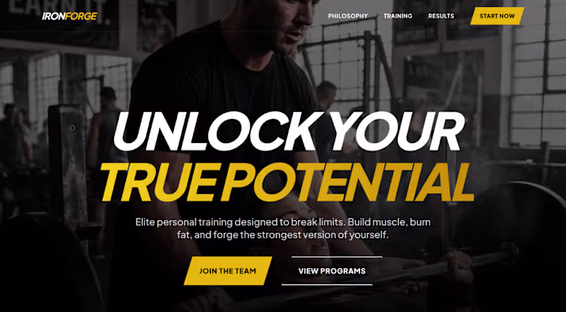 Cover image for Iron Forge / Fitness Coach