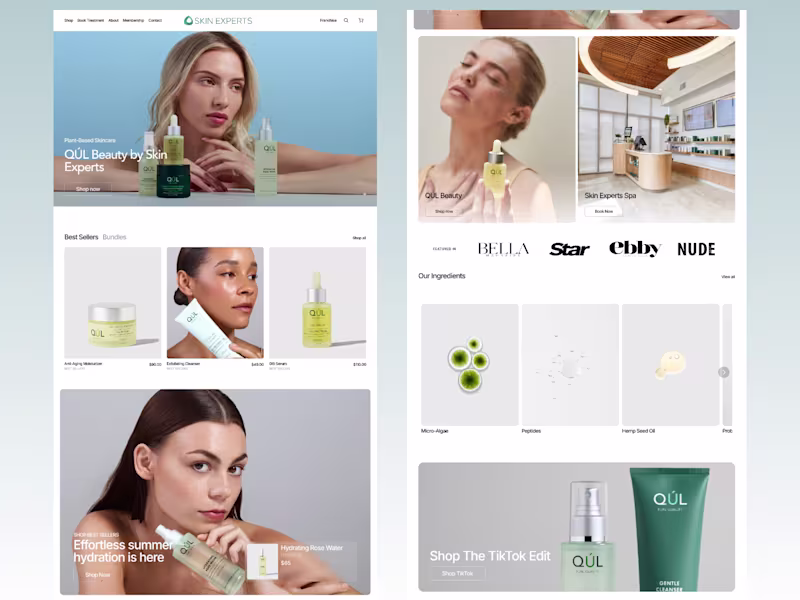 Cover image for Skin Experts Framer Website + Shopify Integration