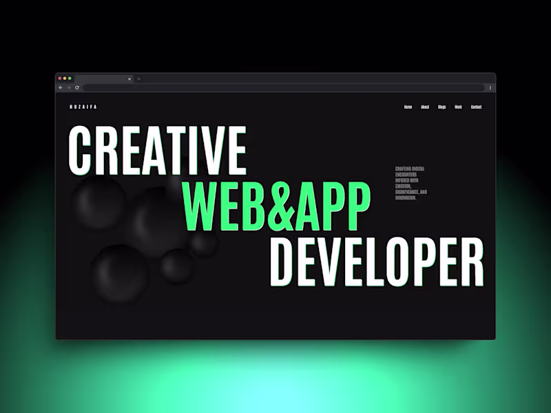 Cover image for Developed my personal portfolio website — thehuzaifaiqbal.ve...