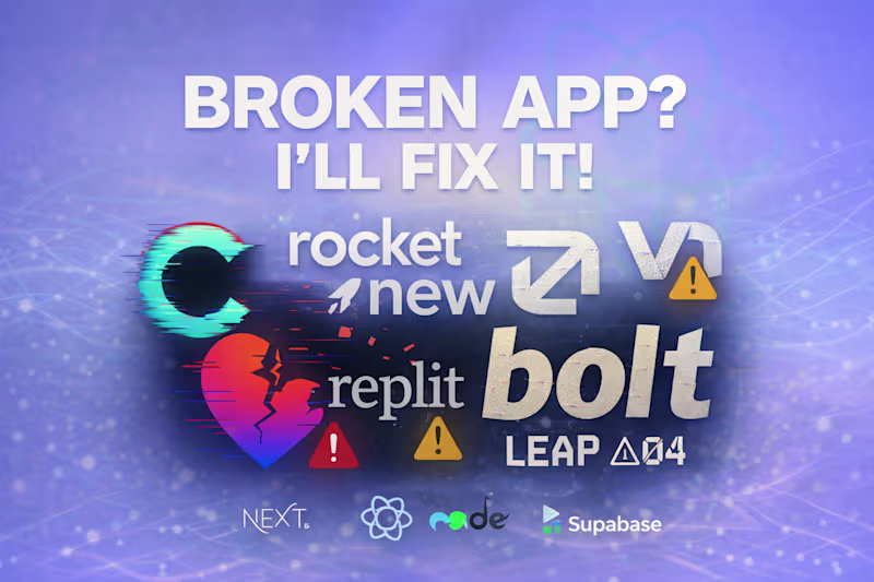 Cover image for Fix & Debug Your Broken Vibe Coded Web App
