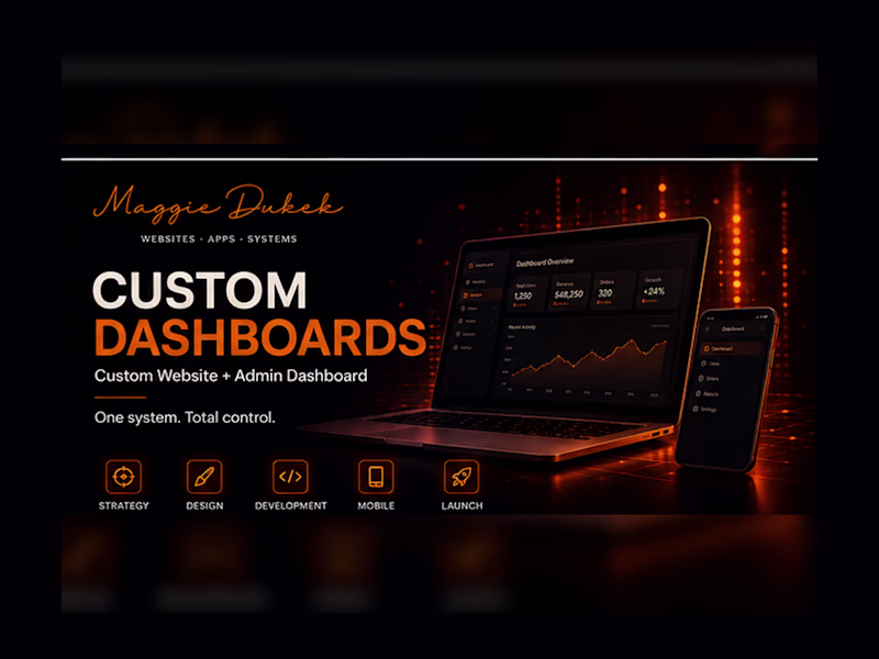Cover image for Custom Website + Admin Dashboard (Web App) 
