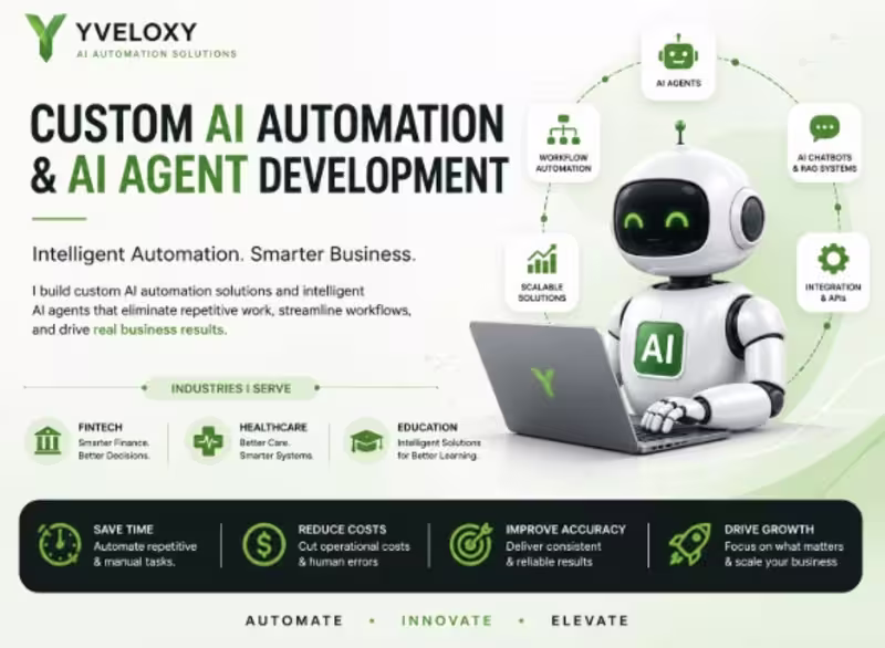 Cover image for Custom AI Automation & AI Agent Development