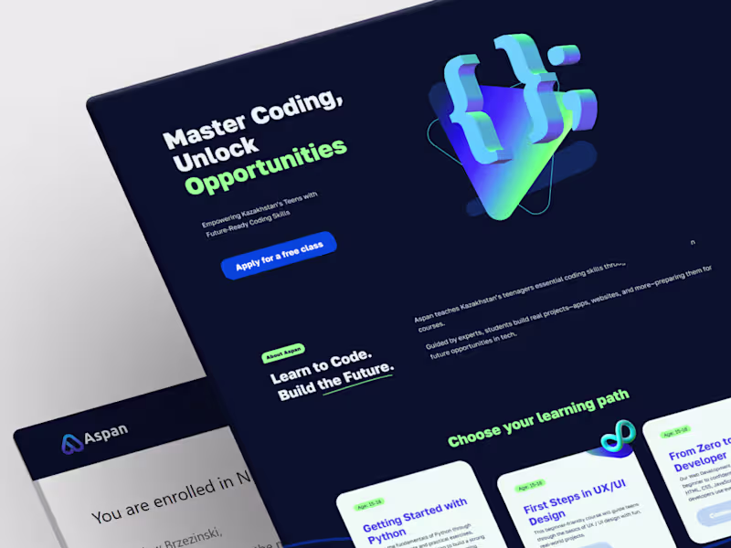 Cover image for E-learning platform web design and