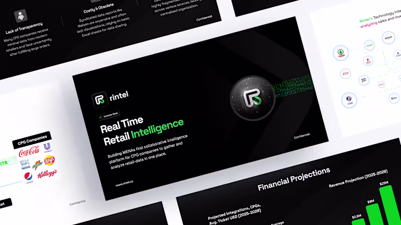 Cover image for WIP Design for Pitch Deck for a AI SaaS