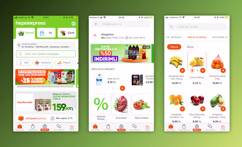 Cover image for Hepsiburada Grocery Shopping App