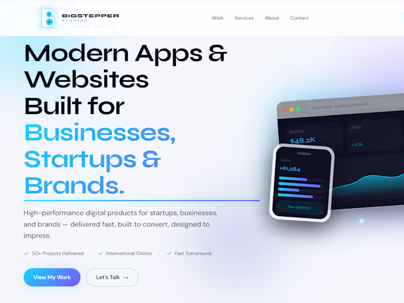 Cover image for Premium SaaS Web Platform & Conversion-Optimized Startup Landing