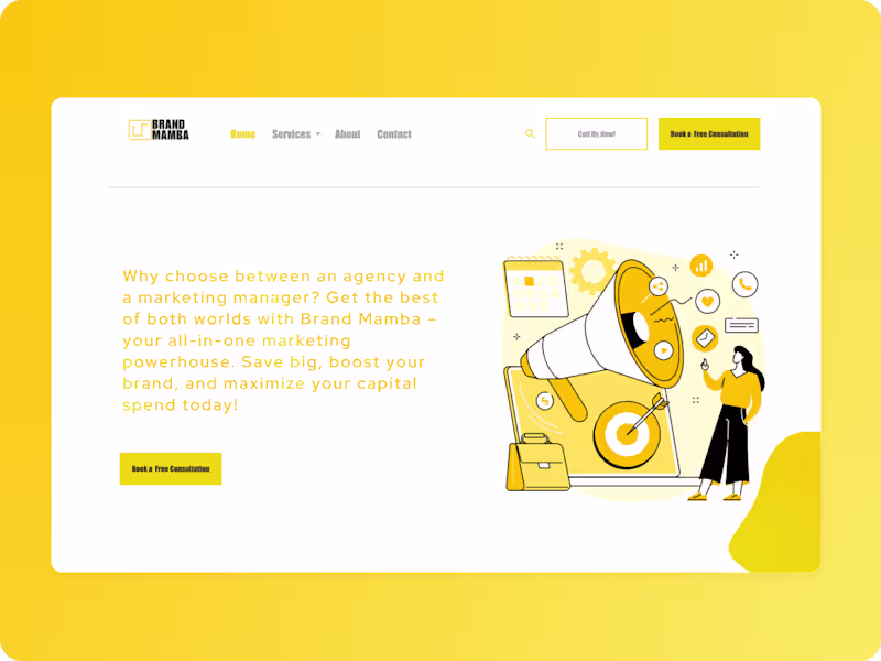 Cover image for Responsive Marketing Site UI – Figma Design