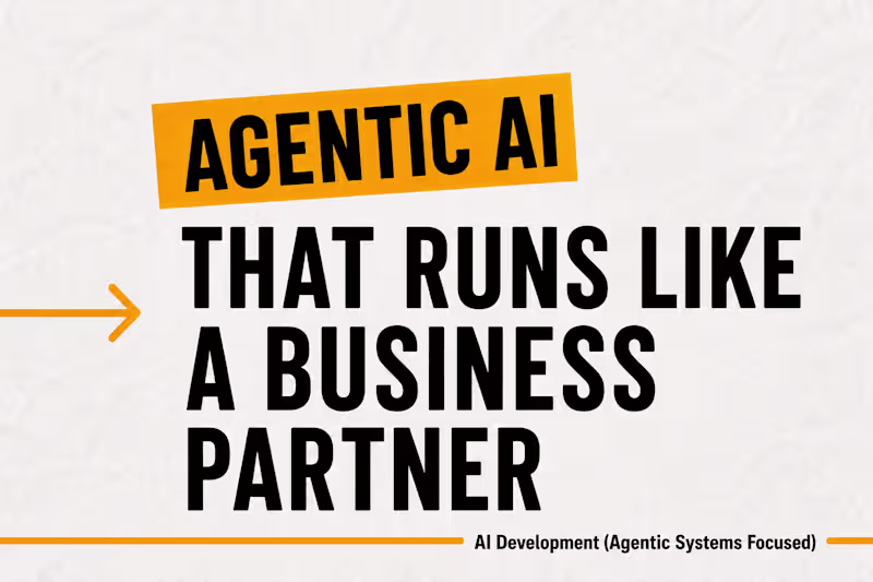 Cover image for Agentic AI Solutions · Build It Once, Let It Run Forever