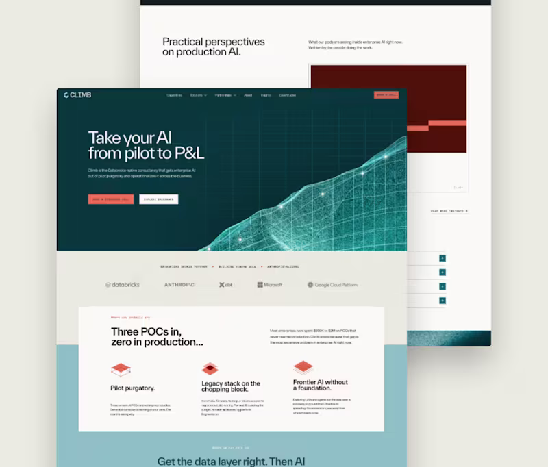 Cover image for Climb Website Design & Design System