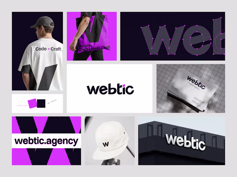 Cover image for Webtic — Wordmark Concept A custom typographic identity expl...