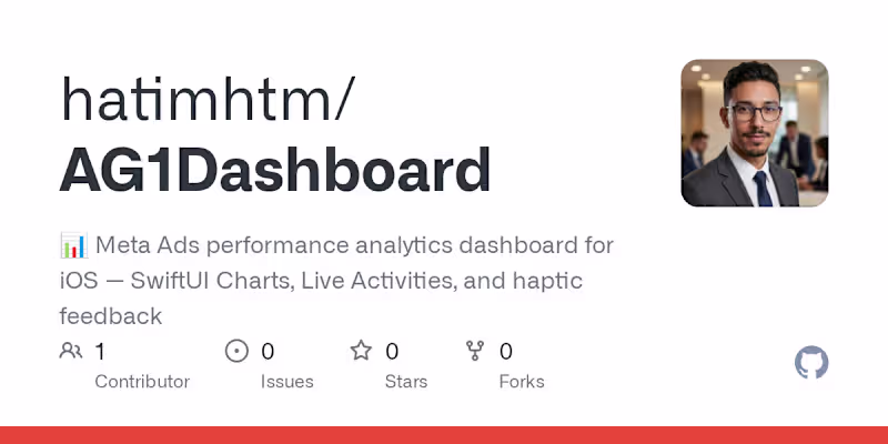 Cover image for Development of AG1 Dashboard iOS App for Meta