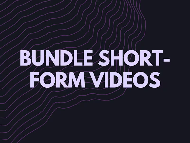 Cover image for 10 Short-Form Videos Bundle - Tiktok/IG/FB/Reels
