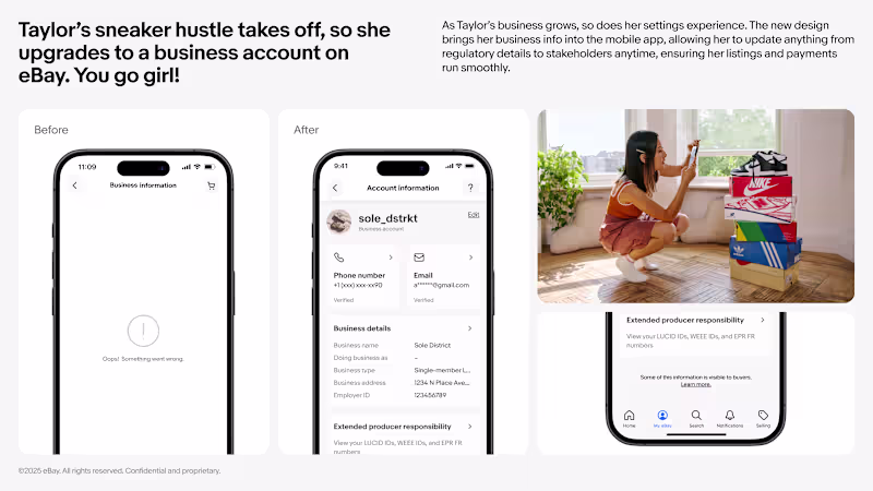 Cover image for eBay Account Settings Redesign