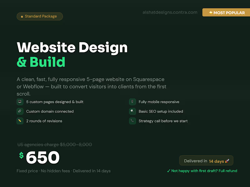 Cover image for Most Popular: A Squarespace/Webflow Site That Actually Converts