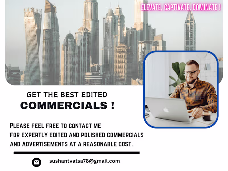 Cover image for Cinematic Elegance to Your Ads & Commercials !