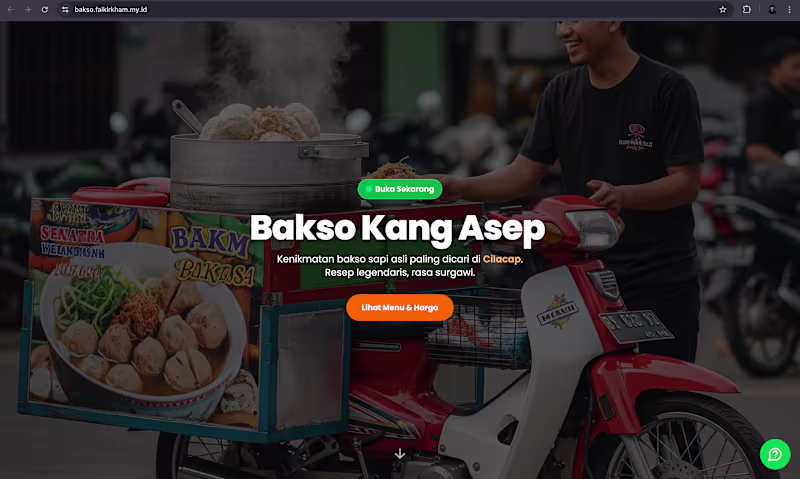 Cover image for my work landing page for mobile meatball seller https://baks...
