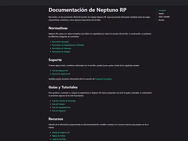 Cover image for NeptunoRP Documentation