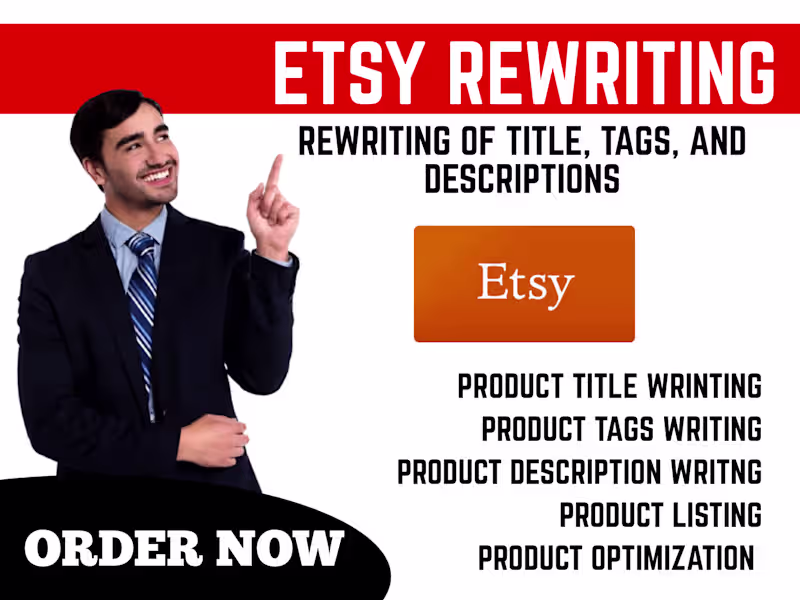 Cover image for Etsy | I will do Etsy rewriting of title, tags and description 