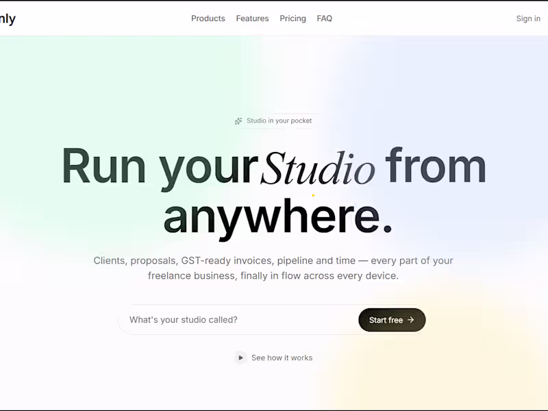 Cover image for Ownly — Run your studio from anywhere.