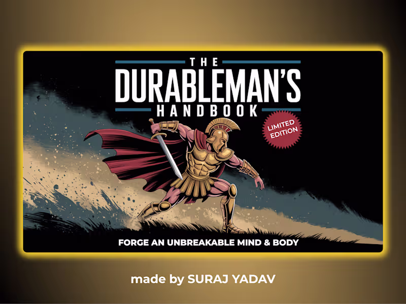 Cover image for Poster and ebook design - The Durableman's Handbook