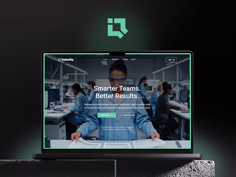 Cover image for Industiq - Saas Website 