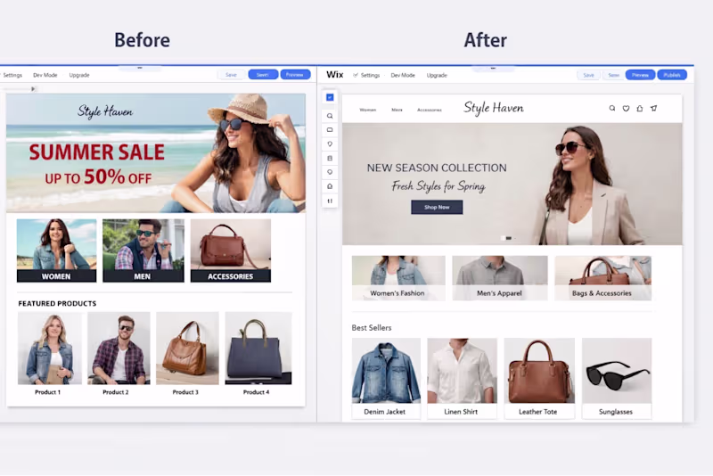 Cover image for Retail Website Redesign Concept (Wix)
This