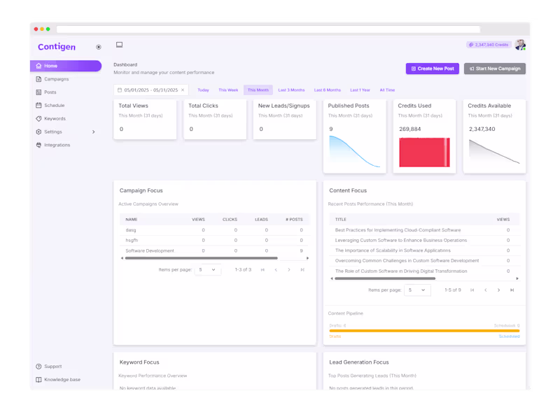 Cover image for Scalable SaaS Platform Development for Contigen