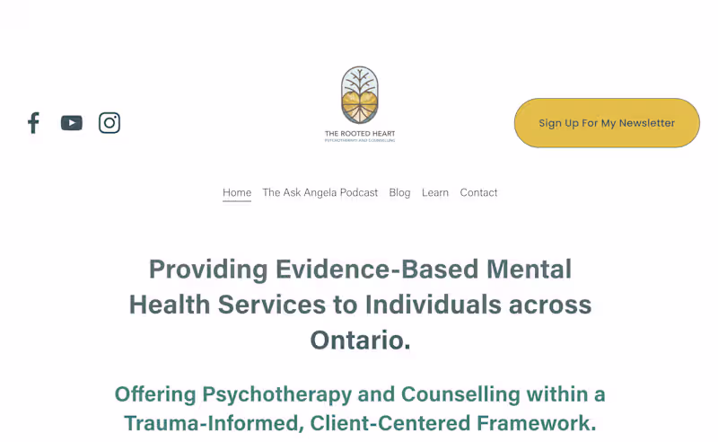 Cover image for The Rooted Heart Psychotherapy and Counselling