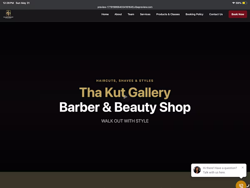 Cover image for Tha Kut Gallery — Dallas Barber & Beauty Shop Site