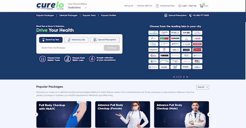 Cover image for Lab test booking & collection from home